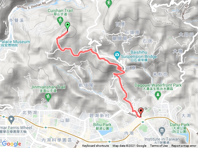 20211120 大崙尾山—》忠勇山—〉碧山巖—》內湖捷運站