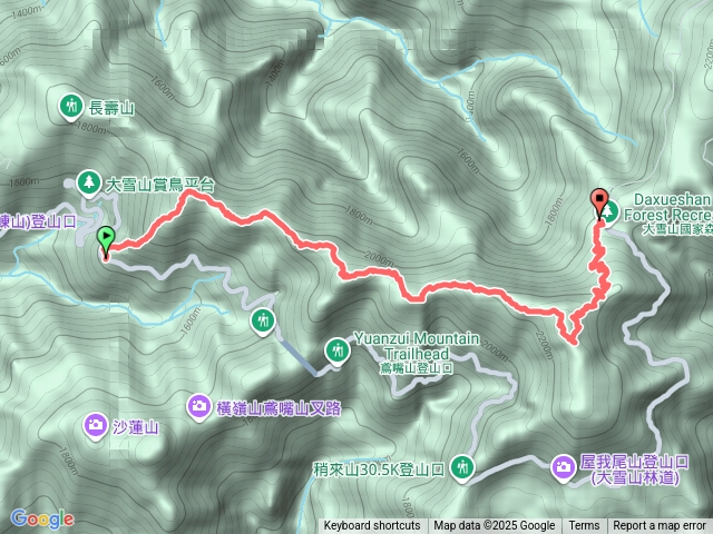 鳶嘴山、稍來山、醜崠山、鳶嘴西稜