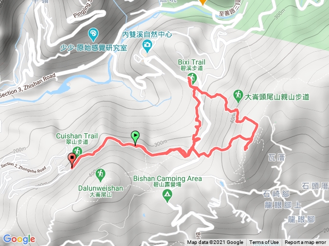 大崙翠山碧溪環狀走