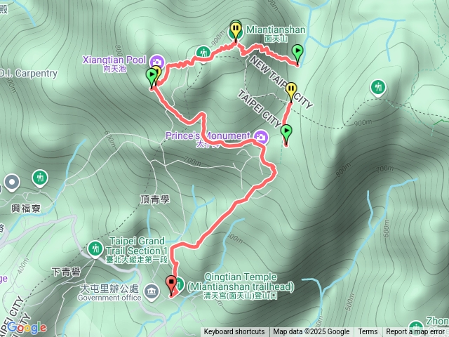 面天坪面天山向天山向天池