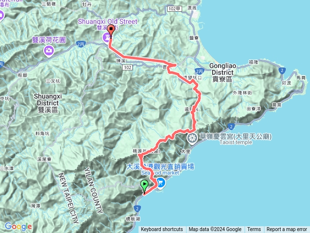 大溪漁港上桃源谷、草嶺古道預覽圖