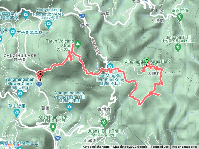 台北擎天崗巡堡(11座)+七星山群峰