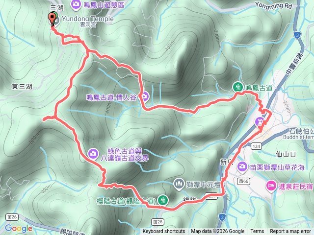 鳴鳳古道、錫隘古道O型預覽圖