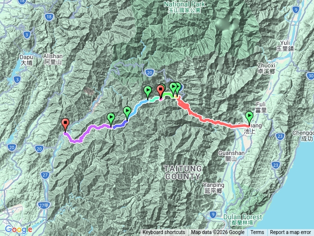 海諾南橫斷(麻須保留_美夫馬山_海諾南山_小關山_戶比屋山出十三坑溫泉)