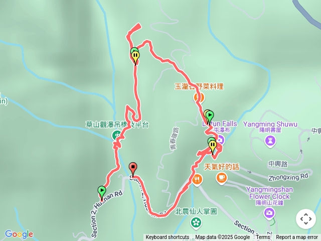 草山觀瀑吊橋大屯瀑布