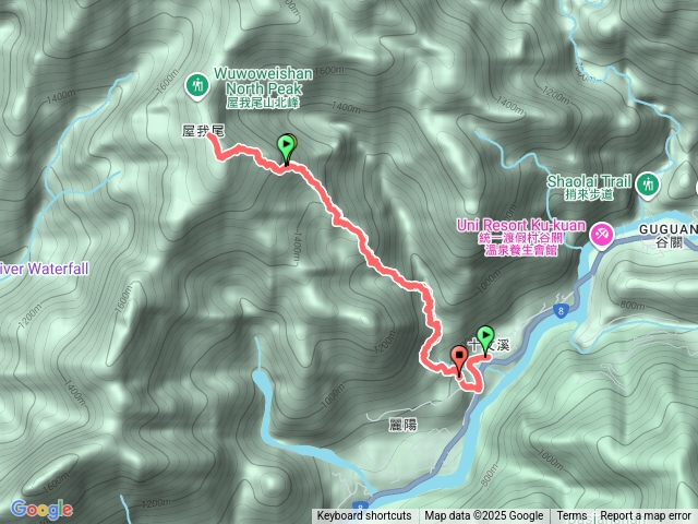 屋我尾山麗陽線