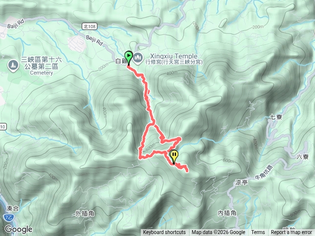 白雞山雞罩山o型走
