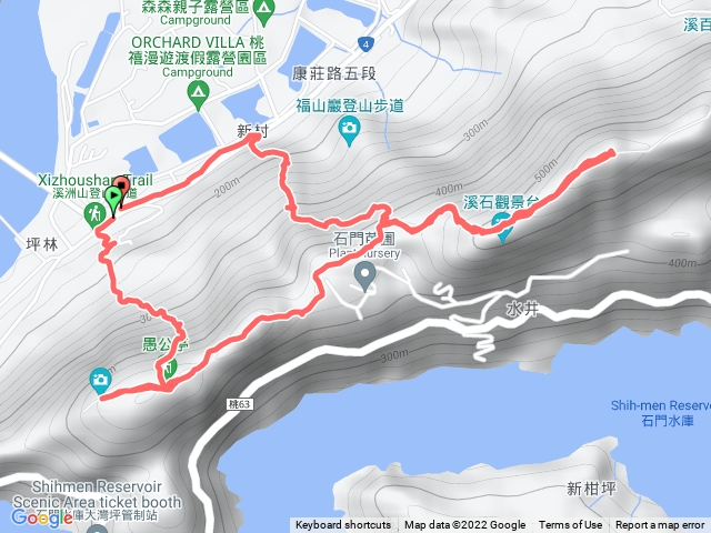 新溪洲山~溪洲山~福山巖登山步道O型