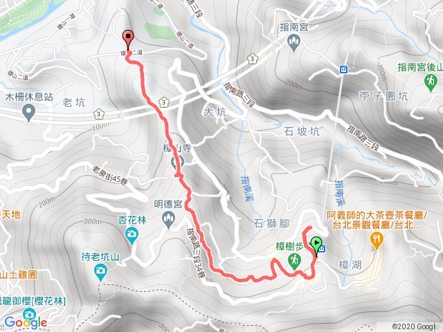 貓空站到飛龍步道政大入口