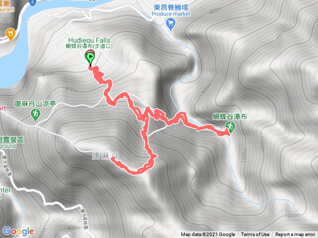 唐麻山跟蝴蝶谷瀑布