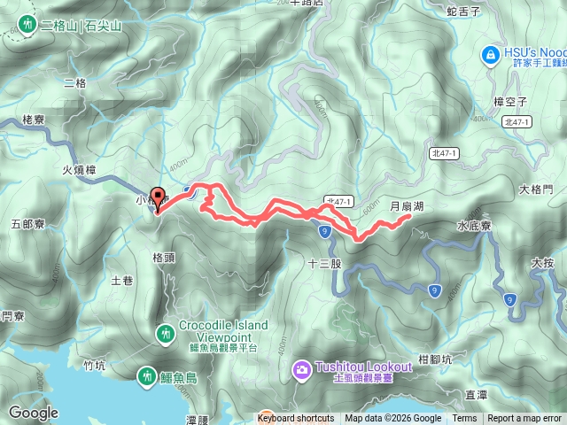 雲海山-風露嘴山-粗坑崙山西南峰-粗坑崙山-粗坑崙山東峰-粗坑崙山西峰8型