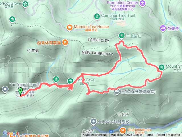 銀河洞瀑布-六分山-四面頭山-十六分山-三玄宮山-楣子寮溪畔.2026-01-11預覽圖