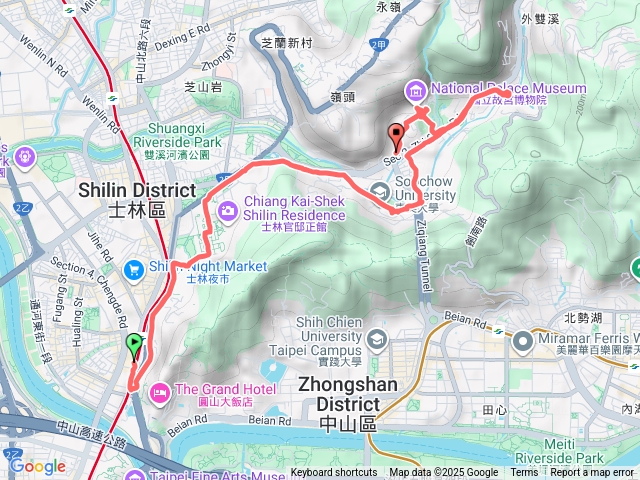 1141109劍潭站-東吳大學-至善國中-故宮博物院