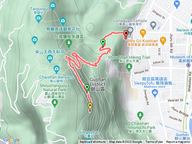 北柴山至長壽園