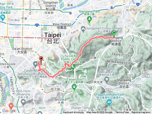 2023年臺北大縱走：尋寶任務臺北大縱走第六段：中華科技大學至捷運麟光站202304221825