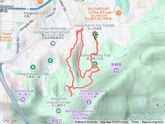 20250130虎山親子步道(松山慈惠堂來回)