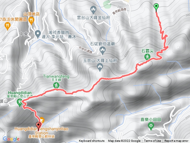 石霸尖-皇帝殿東峰-稜線-小粗坑