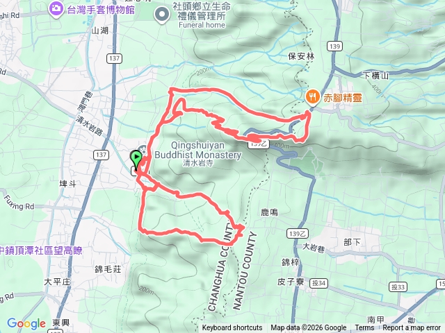 彰化▶️橫山小百岳#048▶️清水岩步道▶️十八彎古道▶️中央嶺造林步道▶️山湖步道▶️8️⃣字繞預覽圖