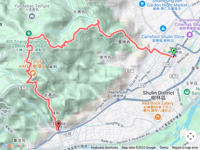 樹林火車站丶大同山丶青龍嶺丶大棟山丶山佳火車站