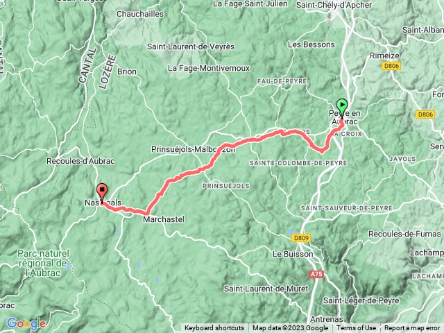 勒皮之路D5 Aumont-Aubrac - Nasbinals