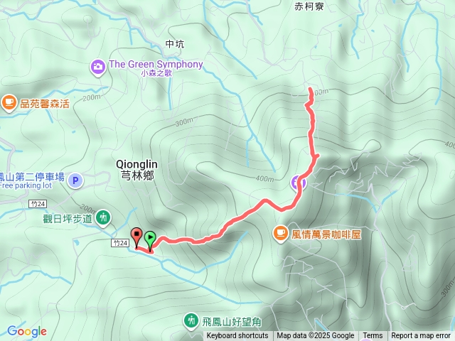 飛鳳-中坑-流籠頭-中流縱走-原路返回