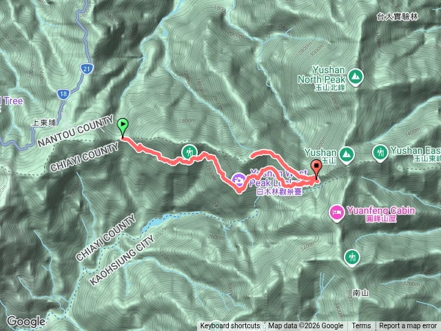 玉山西峰(百岳24) 排雲山莊去+西峰來回