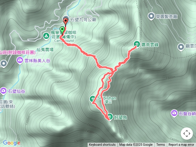 石壁山，嘉南雲峰