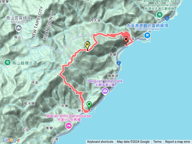 2024-09-15龜山車站叢雲山740峰窖寮山七兄弟山外大溪山大溪車站