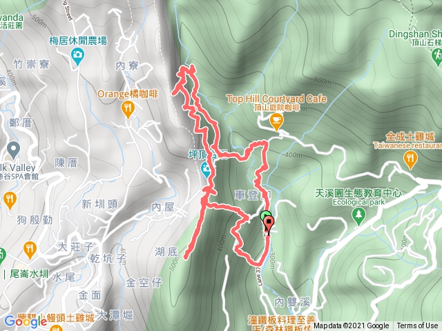 坪頂古圳步道、坪頂新圳、坪頂古圳、鵝尾山、大崎頭步道