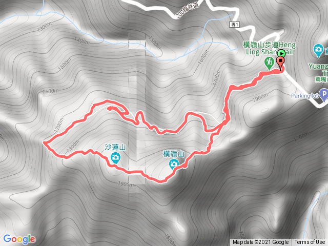 橫嶺山沙蓮山縱走