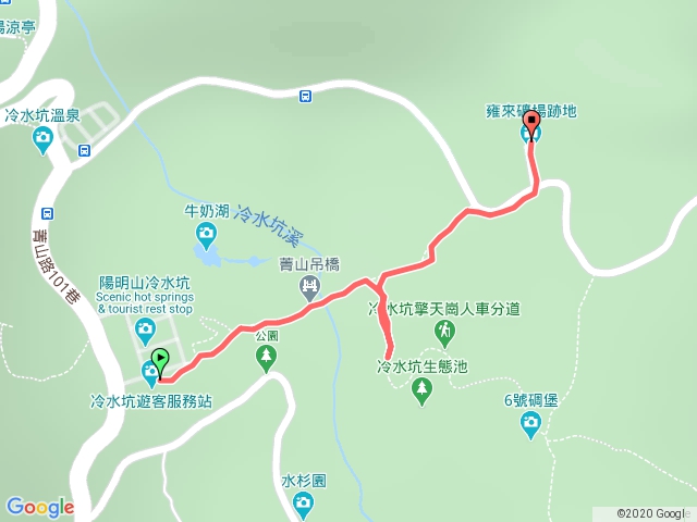 冷水坑服務中心到雍來礦場遺址