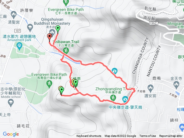 中央嶺步道接十八彎古道