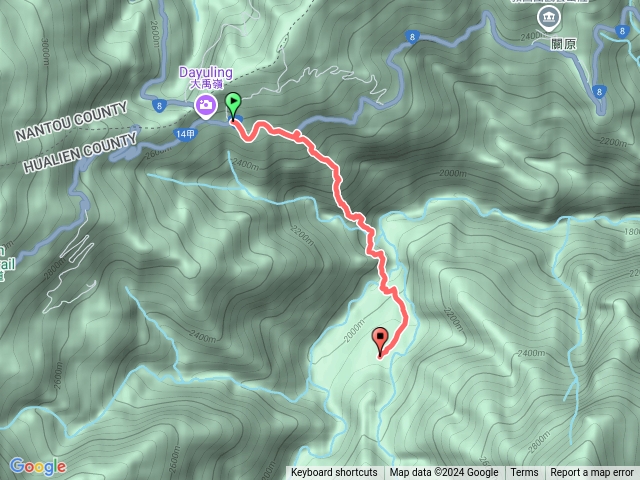 屏風山新路 Day 1 : 2024 D1010 台八線 111.2K處登山口 → 屏風山避難山屋 松針營地預覽圖