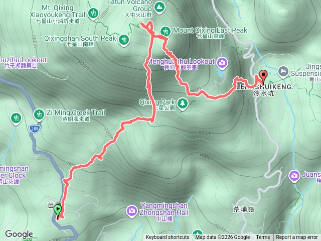 2026七星山主東峰苗圃線到冷水坑預覽圖