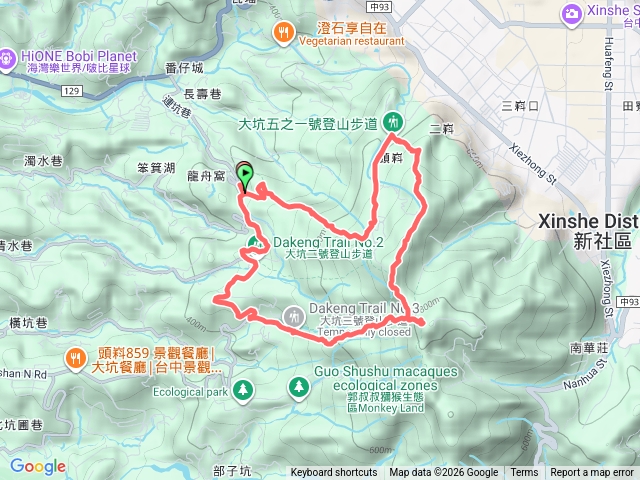 大坑1號
大坑5至頭嵙山
大坑3號預覽圖