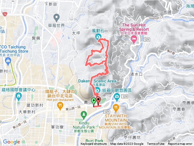 大坑步道停車場-小農市集-9號步道-6號步道-7號步道-6號步道-觀音亭-9號步道折返