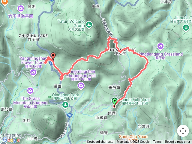 絹絲瀑布、冷擎步道、夢幻湖、冷苗步道、紫明溪步道