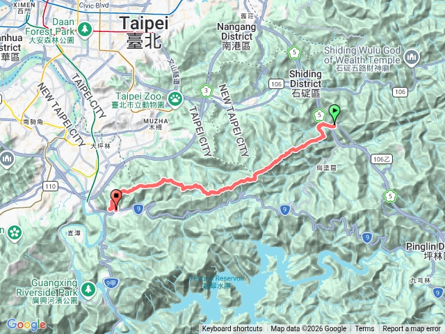 石碇縱走筆架連峰、二格山、鵝角格山至北宜路青潭國小