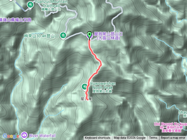 屋我尾山大雪山登山口預覽圖