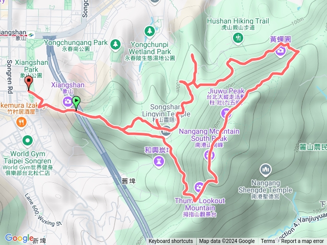 四獸山山訓O型路線預覽圖