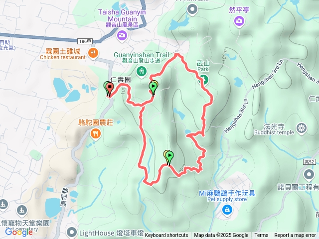 高雄大社觀音山12連峰－ 立山 富山、高崎山 長野山、清心嶺、武山、觀音山（小百岳No.75 標高177公尺）（天洞施工 轉環山路線原路返回