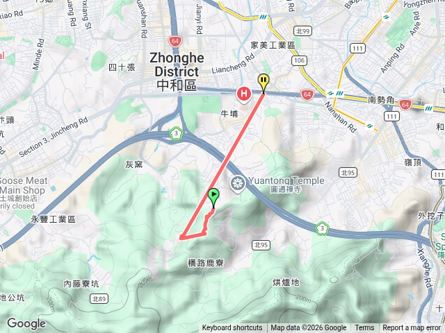 玉皇宮員通寺雙和ㄧ院o型爬山預覽圖