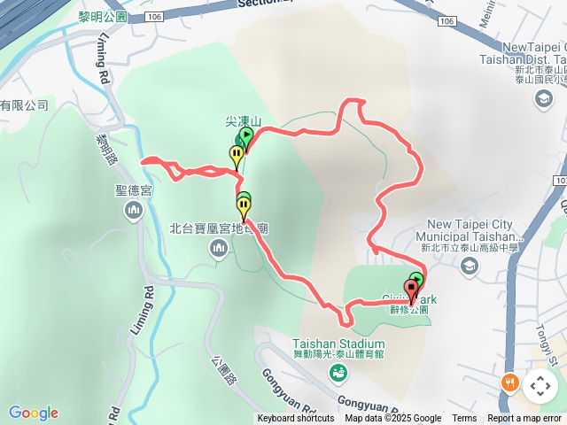 辭修公園-69步道來回-尖凍山O型