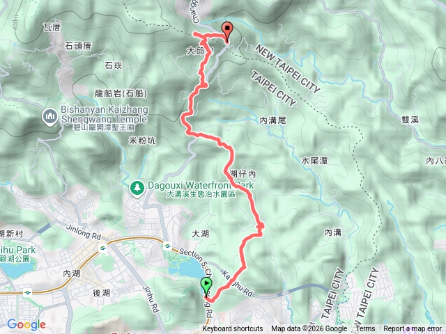 大湖公園到大邱田山預覽圖