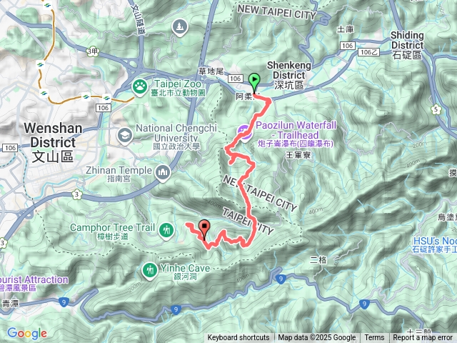 深坑炮子崙越嶺草湳上貓空圓山預覽圖