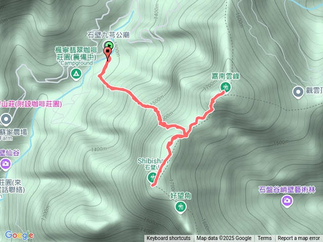 石壁山、雲嘉南峰