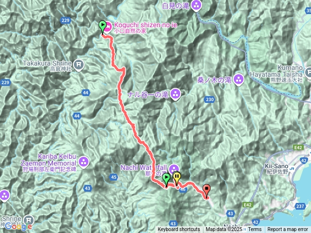 熊野古道小口-那智大社-飛瀧神社-大門坂-市野野王子