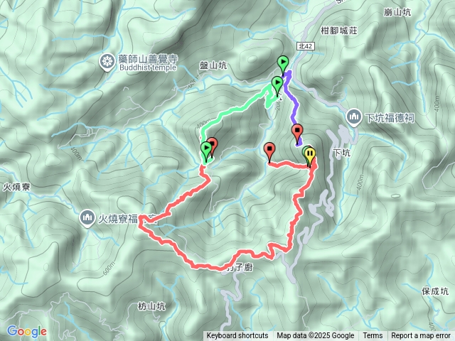 中坑古橋-中坑東山全稜-北豹子廚山-中坑頭-枋山坑山-中坑西山全稜Ｏ型