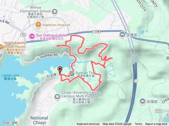 嘉義東區小百岳進賬尋寶行程 : 紅毛埤山 蘭潭後山步道O型五連峰。預覽圖