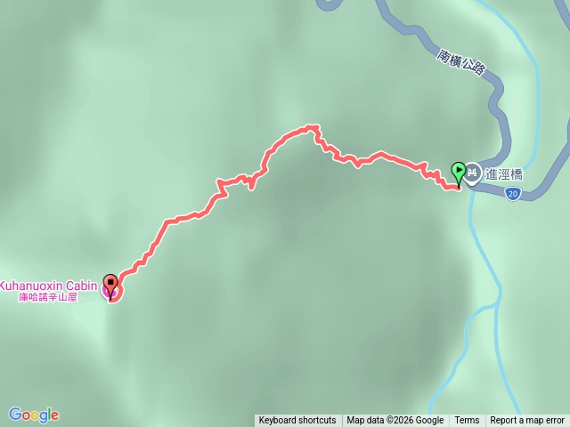 進涇橋登山口-庫哈諾辛山屋2刷